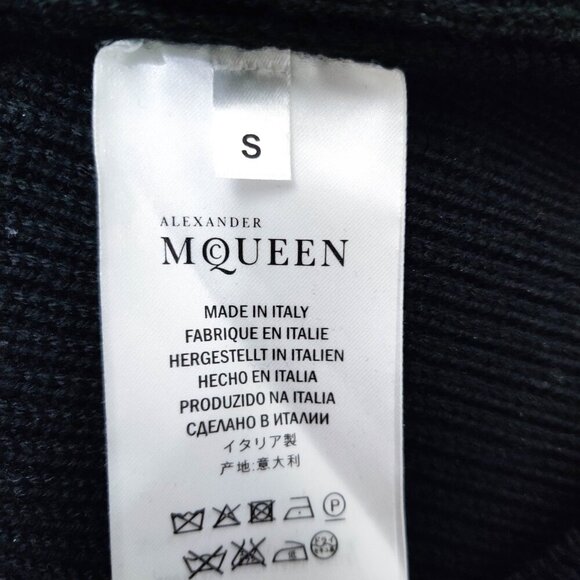 Alexander McQueen Merino Wool Bell Sleeve Colorblock Knit Dress Small - Picture 10 of 11